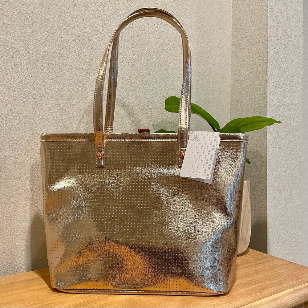 Disney Parks Mickey Mouse Icon Tote Bag Rose Gold